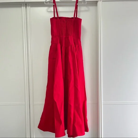 “💖Sale” Reformation Katarin Linen Dress - Lipstick - Picture 3 of 6